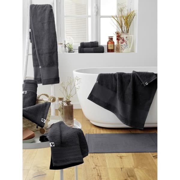 Maxi badhandduk GARANCE 100% ekologisk bomull 600 g-m² 90 x 150 cm färg Storm.