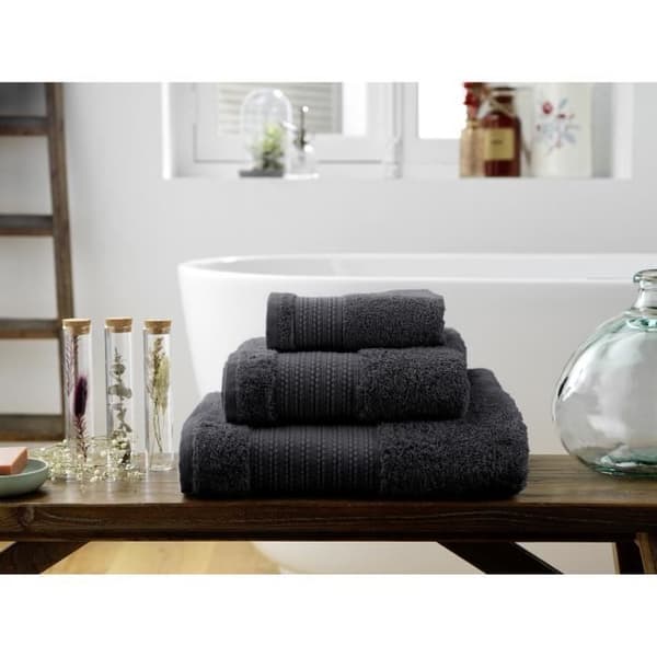 Maxi badhandduk GARANCE 100% ekologisk bomull 600 g-m² 90 x 150 cm färg Storm.