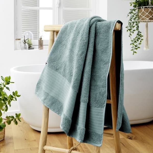 Maxi badhandduk GARANCE 100% ekologisk bomull 600 g-m² 90 x 150 cm färg Blå is.