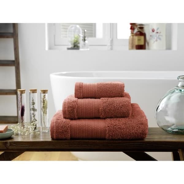 Badrakan GARANCE 100% ekologisk bomull 600 g-m² 70 x 130 cm färg Terracotta