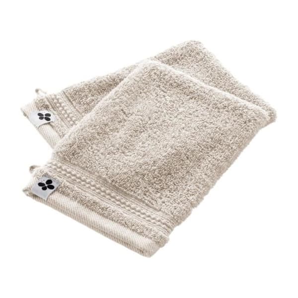 Lot om 2 tvättlappar "Garance" 15 x 21 cm / 100 % Ekologisk Bomull / 600 gr/m² l'Effet Papillon - Garance Pampa - Lot om 2 Tvättlappar