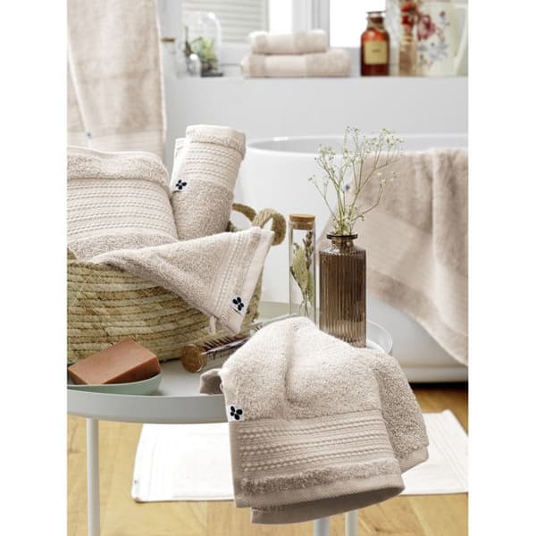 Servett gäst "Garance" 30 x 50 cm / 100% Ekologisk Bomull / 600 gr/m² l'Effet Papillon - Garance Pampa - Gästservetter 30 x 50 cm -
