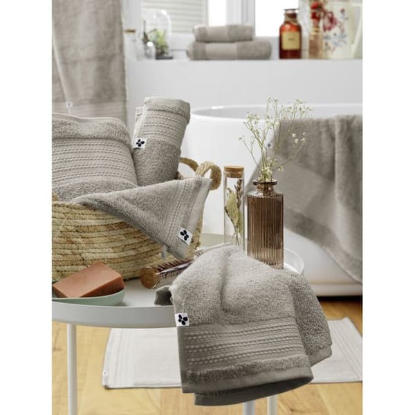 Duschhandduk "Garance" 70 x 130 cm / 100% Ekologisk Bomull / 600 gr/m² l'Effet Papillon - Garance Argile - Duschhandduk 70 x 130 cm - G