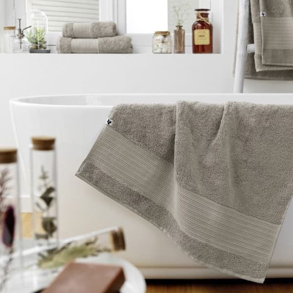Duschhandduk "Garance" 70 x 130 cm / 100% Ekologisk Bomull / 600 gr/m² l'Effet Papillon - Garance Argile - Duschhandduk 70 x 130 cm - G