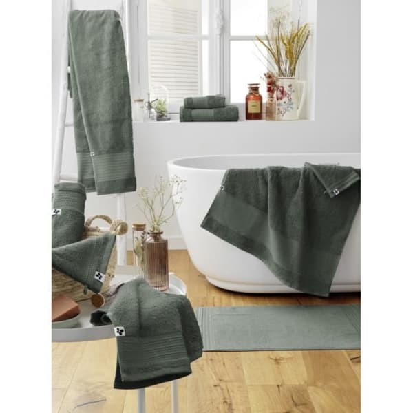 Duschhandduk "Garance" 70 x 130 cm / 100% Ekologisk Bomull / 600 gr/m² l'Effet Papillon - Garance Romarin - Duschhandduk 70 x 130 cm -