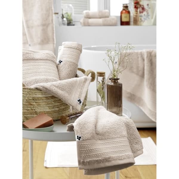 Duschhandduk "Garance" 90 x 150 cm / 100% Ekologisk Bomull / 600 gr/m² l'Effet Papillon - Garance Pampa - Duschhandduk 90 x 150 cm - Garanc