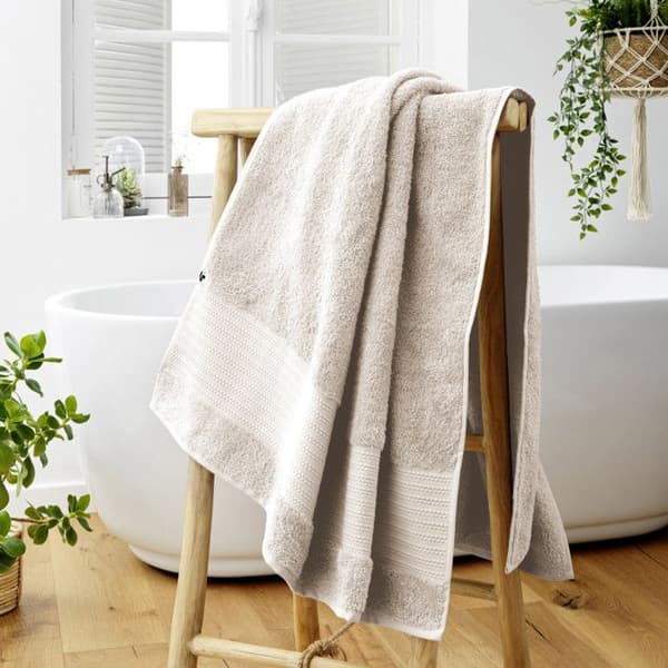 Duschhandduk "Garance" 90 x 150 cm / 100% Ekologisk Bomull / 600 gr/m² l'Effet Papillon - Garance Pampa - Duschhandduk 90 x 150 cm - Garanc