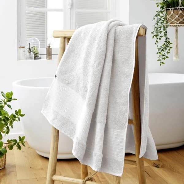 Badrumshandduk "Garance" 90 x 150 cm / 100% Ekologisk Bomull / 600 gr/m² l'Effet Papillon - Garance Chantilly - Badrumshandduk 90 x 150 cm - Ga