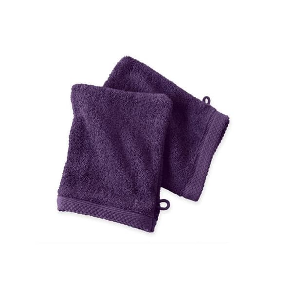 Set med 2 handdukar "Soft" 16 x 21 cm 100% Kamgarn / 600 gr/m² - Soft Aubergine