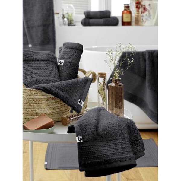 Set med 2 handdukar "Garance" 15 x 21 cm / 100% Ekologisk bomull / 600 gr/m² l'Effet Papillon - Garance Orage - Set med 2 handdukar