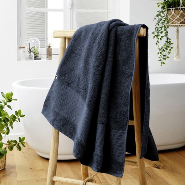 Handduk "Garance" 90 x 150 cm / 100% Ekologisk Bomull / 600 gr/m² l'Effet Papillon - Garance Minuit - Handduk 90 x 150 cm - Garan