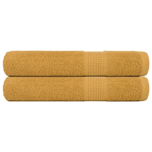 Bastuhanddukar 2 st guld 80x200 cm 360 gsm 100% bomull