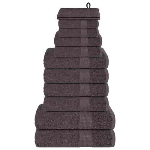 Handdukar 12 st antracit 360 gsm 100% bomull