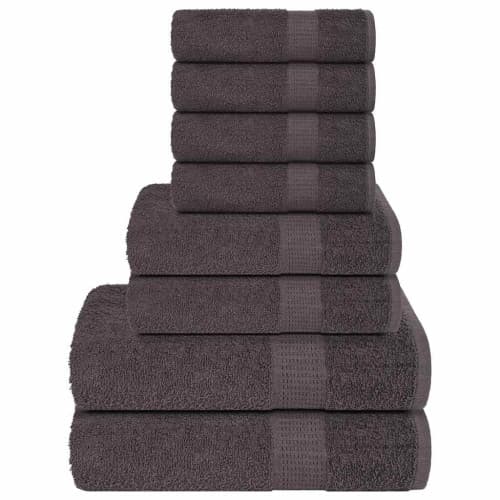 Handdukar 8 st antracit 360 gsm 100% bomull