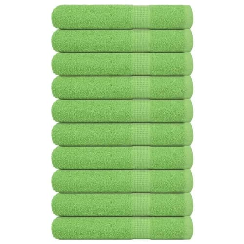 Bastuhanddukar 10 st äppelgrön 80x200 cm 360 gsm 100% bomull