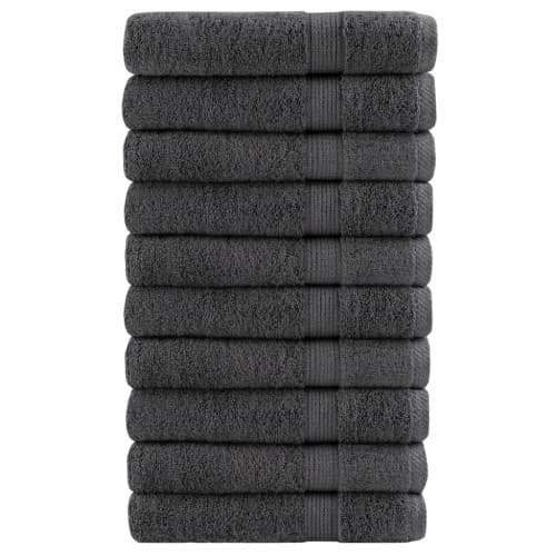 Premium handdukar SOLUND 10 st antracit 100x200cm 600gsm