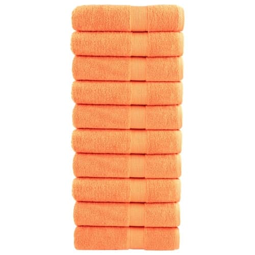 Premium badhanddukar SOLUND 10 st orange 70x140 cm 600 gsm