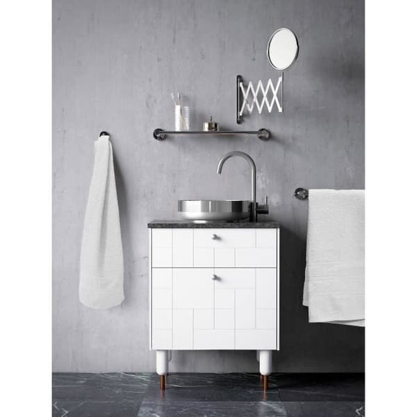Pack av 2 handdukar - LOVELY HOME - 2 Duschhanddukar 70 x 140 cm - Vit