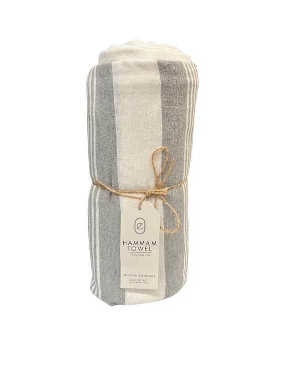 Hamam Handduk Badlakan Strandfilt 150x220 cm Grå