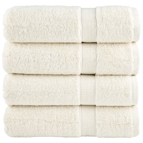 Premium badhanddukar SOLUND 4 st gräddvit 70x140 cm 600 gsm