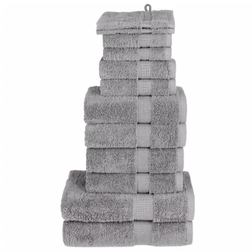 Premium handdukar 12 st SOLUND grå 600 gsm