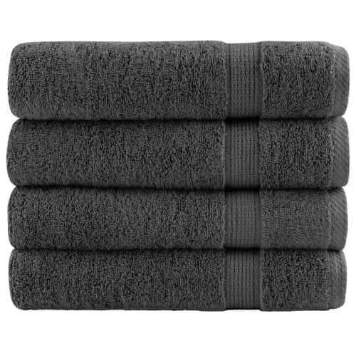 Premium badhanddukar SOLUND 4 st antracit 70x140cm 600gsm