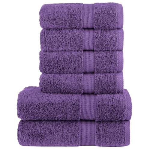Premium handdukar 6 st SOLUND lila 600 gsm