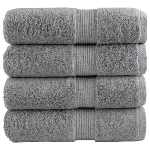 Premium gästhanddukar SOLUND 4 st grå 30x30cm 600gsm
