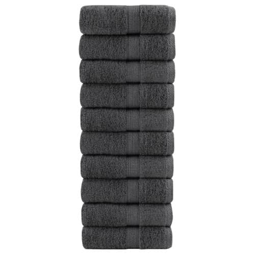 Premium gästhanddukar SOLUND 10 st antracit 30x30cm 600gsm
