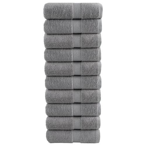 Premium gästhanddukar SOLUND 10 st grå 30x30cm 600gsm