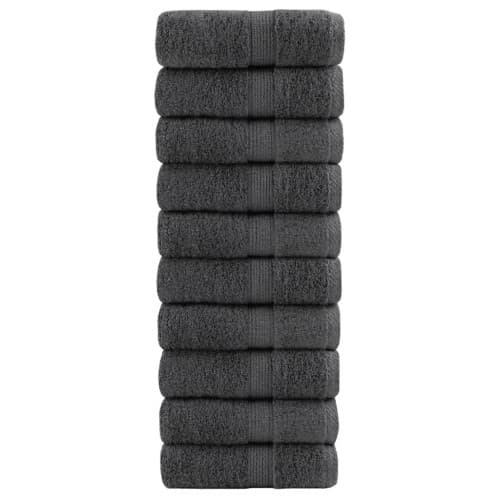 Premium gästhanddukar SOLUND 10 st antracit 30x50cm 600gsm