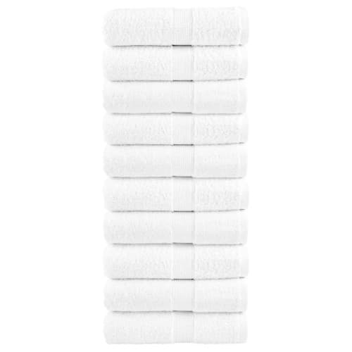 Premium gästhanddukar SOLUND 10 st vit 30x30cm 600gsm
