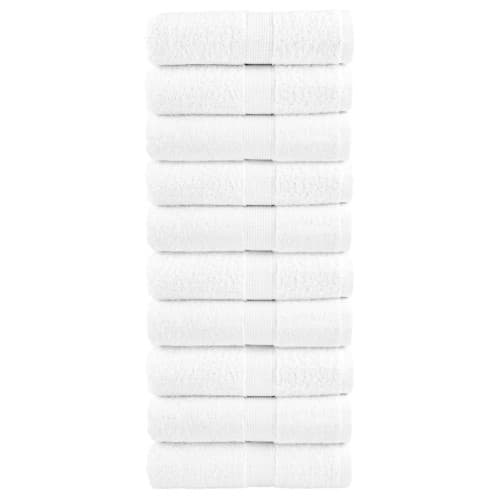 Premium gästhanddukar SOLUND 10 st vit 30x50cm 600gsm
