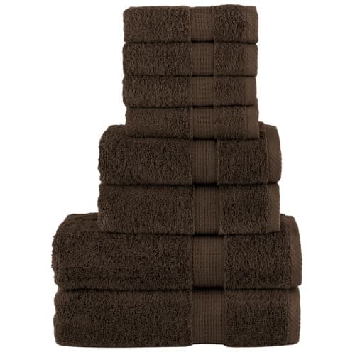 Premium handdukar 8 st SOLUND brun 600 gsm