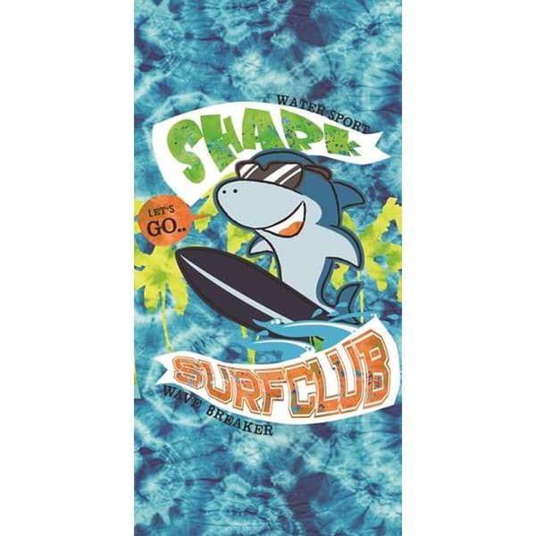 Mikrofiberhåndklæde Secaneta Sharklub 75 x 150 cm