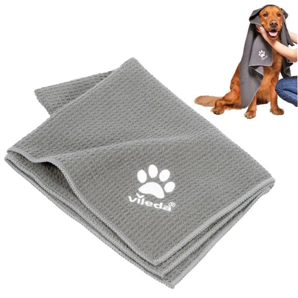 Servett för djur - VILEDA - PET Pro Mikrofiberhandduk XL - 65 x 100 cm - 100% Mikrofiber - Tvättbar