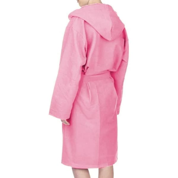 PETTI Artigiani Italiani - Morgonrock, mikrofiberbadrock, badrock för kvinnor, morgonrock för män, Rosa, L - 8766397578356