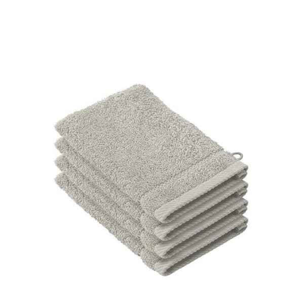 STEPHANIE - Set med 4 handskar - 100 % kammad bomull - Färg Light Grey Dove - 540 g-m²