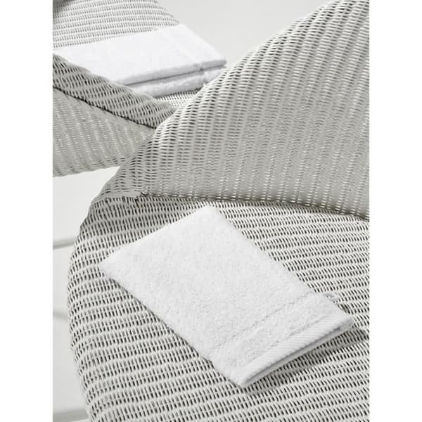 Tvättvantar - STEPHANIE - 4-pack - 100% kammad bomull - 540 g/m² - Färg: Grön Vit
