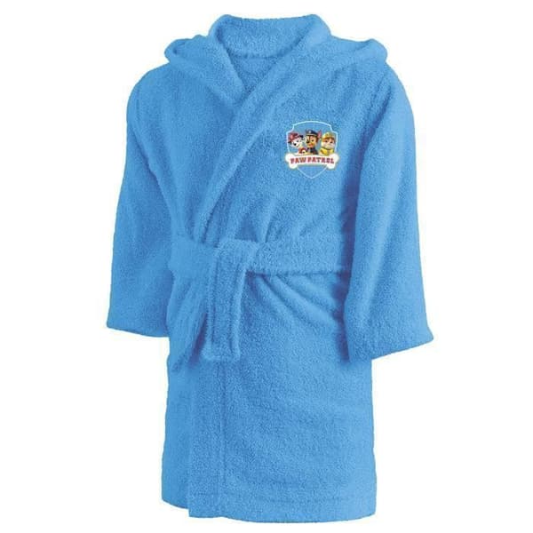 Morgonrock med huva för barn 100 % bomull Paw Patrol - OMYDREAM - 2/4 år - Blå - Naturlig - Inomhus