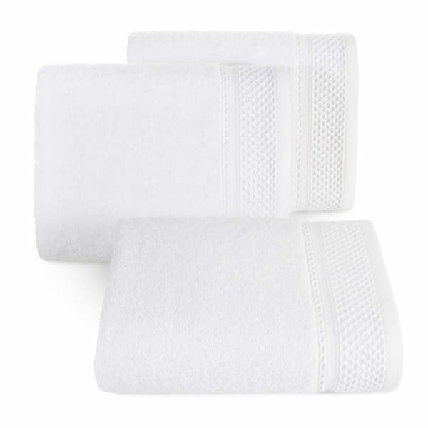 Eurofirany - 361021 - Carlo Set med 3 och 6 absorberande badlakan 100 % bomull 580 g/m Vit 50 x 90 cm