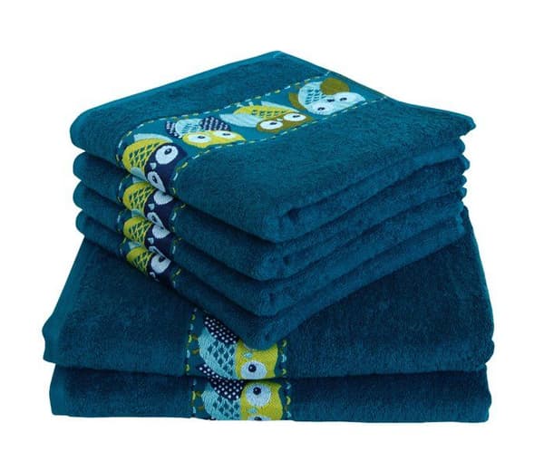 Dyckhoff - 07694 96 315 - Owls Modern Terry Cotton Terry Handdukar Set om 6, kricka, 36 x 26 x 20 cm