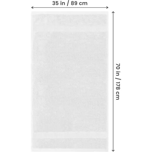 Set med badlakan - UTOPIA TOWELS - 2 delar - 90x180 cm - 100% Bomull - Vit