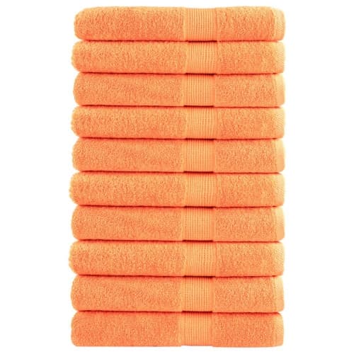 Premium handdukar SOLUND 10 st orange 100x200 cm 600 gsm