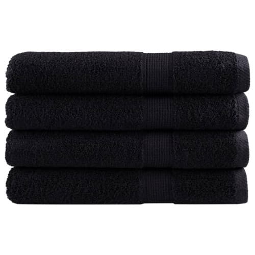 Premium handdukar SOLUND 4 st svart 100x200 cm 600 gsm