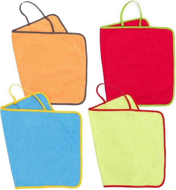 TI-TIN | Paket med 4 Frottéhanddukar 90% Bomull 10% Polyester | 40x70 cm