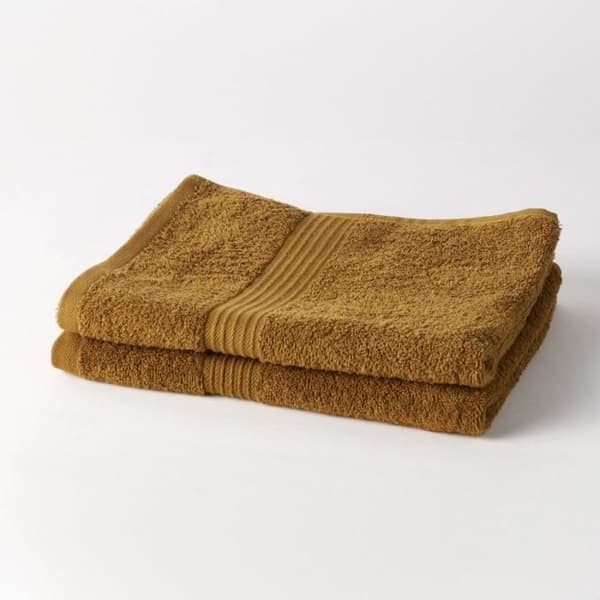 TODAY Essential - Set med 2 handdukar 50x90 cm 100% bomull bronsfärgad