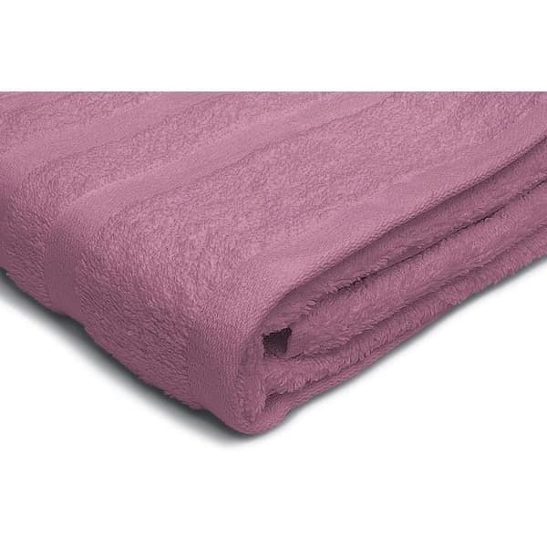 Sæt med 4 håndklæder - LOVELY HOME - 2 håndklæder 50 x 100 cm + 2 badehåndklæder 70 x 140 cm - Pink