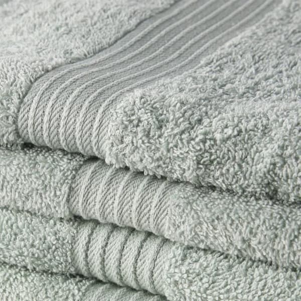 TODAY Essential - Set med 5 badhanddukar 70x130 cm 100% bomull, Celadonfärg