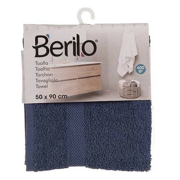 Badhandduk Berilo 5312 Blå 80 % bomull 20 % Polyester 50 x 90 cm 50 x 0,5 x 90 cm (6 antal)